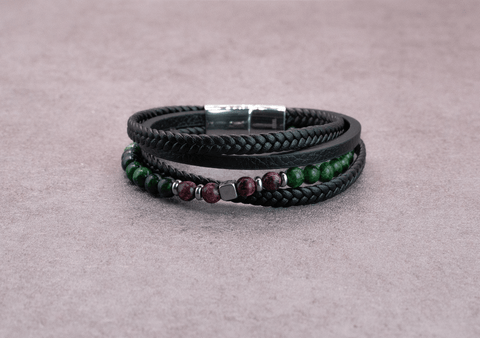 Aurevina Leather Beads Bracelet