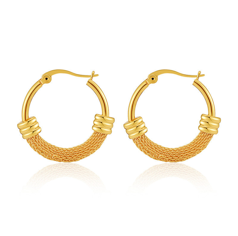 Aurevina Semi Mesh Hoop Earrings