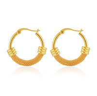 Aurevina Semi Mesh Hoop Earrings