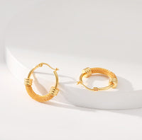 Aurevina Semi Mesh Hoop Earrings