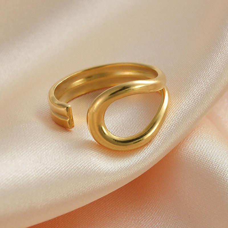 Aurevina Classic Golden Open Ring