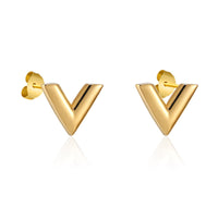 Aurevina Letter V Stud Earrings