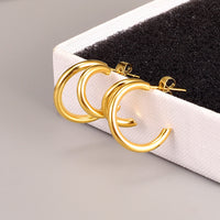 Aurevina Double Ring Hoop Earrings