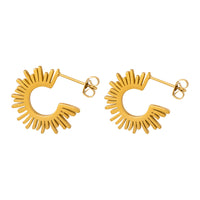 Aurevina Sunlight Spike Hoop Earrings