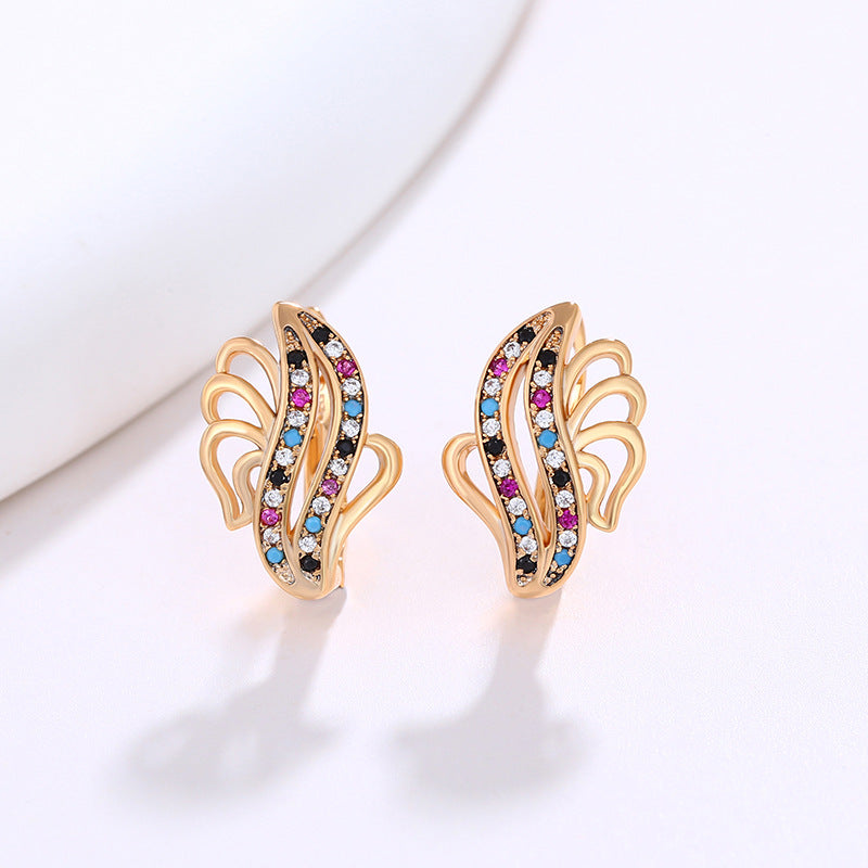 Aurevina Color Zircon Decor Earrings