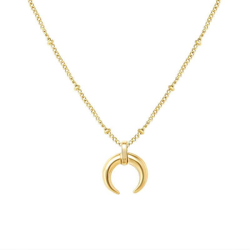 Aurevina Classic Gold Moon Necklace