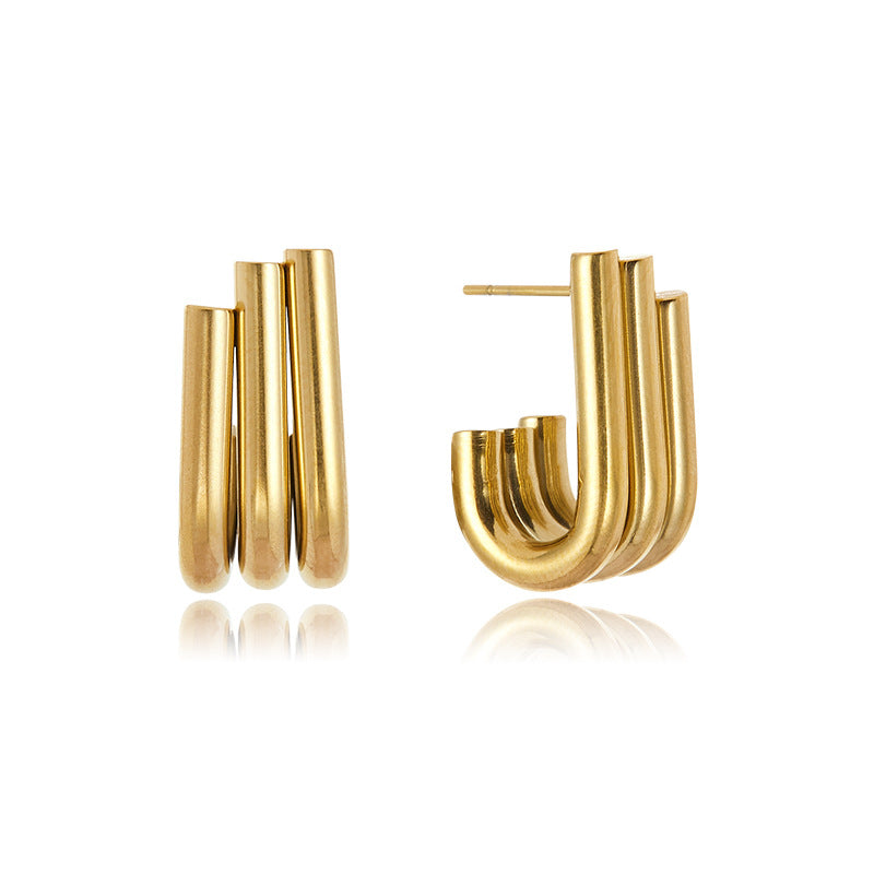 Aurevina Triple J Stud Earrings