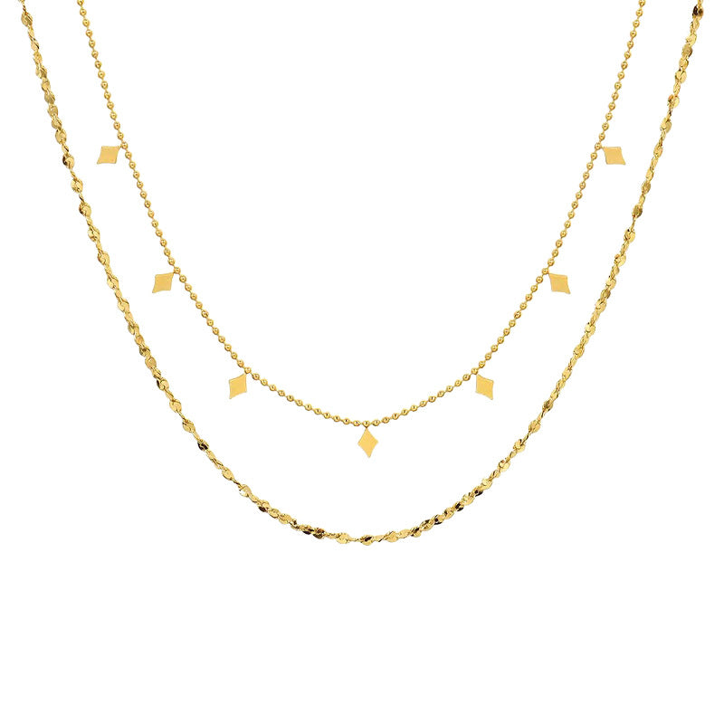 Aurevina French Style Double Layer Necklace