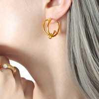 Aurevina Knot Hoop Earrings