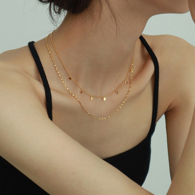 Aurevina French Style Double Layer Necklace