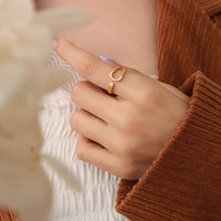 Aurevina Classic Golden Open Ring