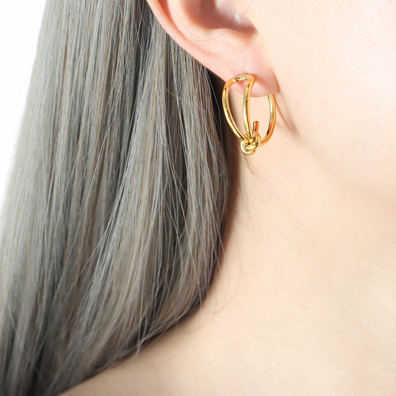 Aurevina Knot Hoop Earrings