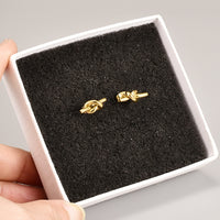 Aurevina Classic Knot Stud Earrings