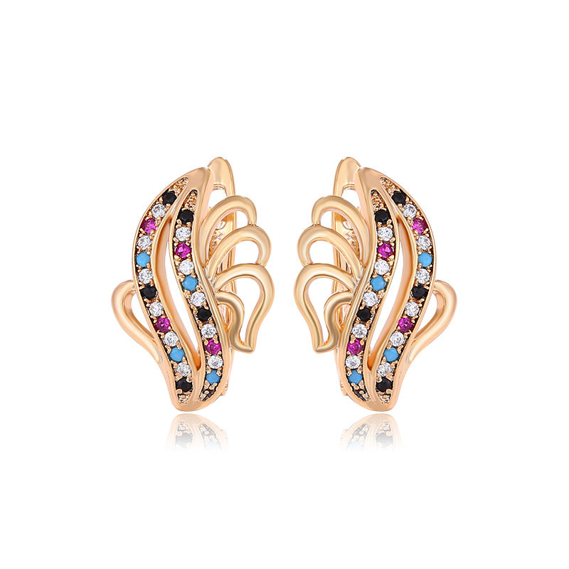 Aurevina Color Zircon Decor Earrings