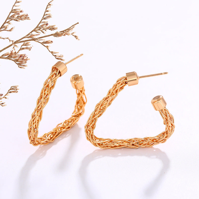 Aurevina Triangle Hoop Earrings