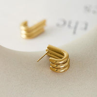 Aurevina Triple J Stud Earrings