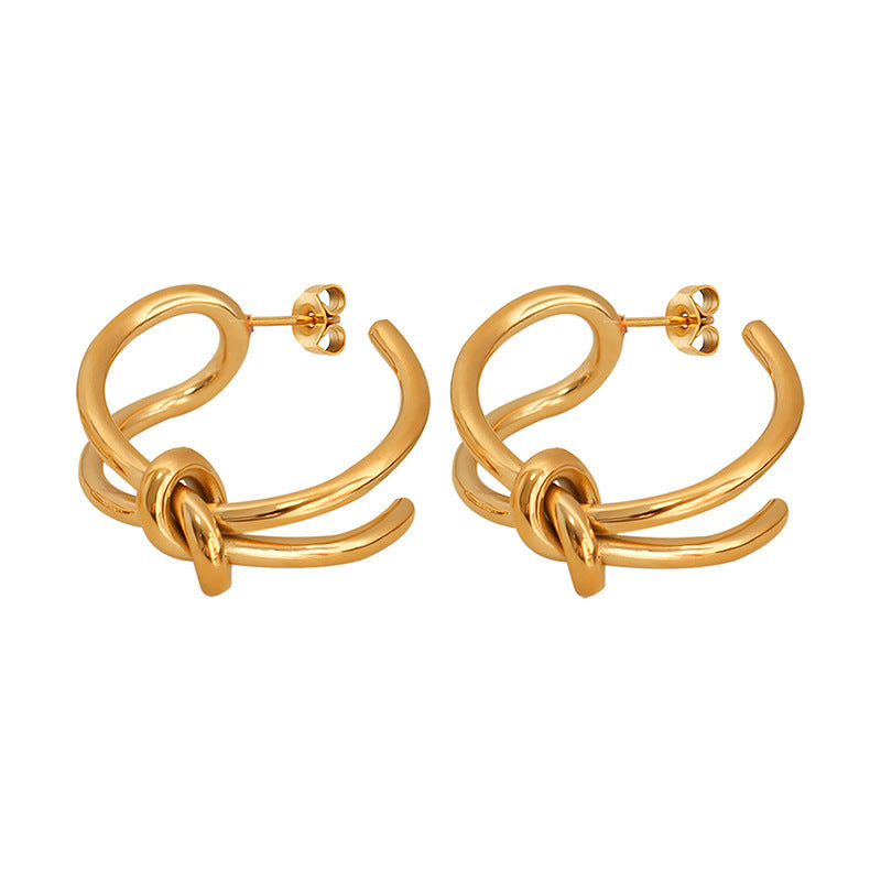 Aurevina Knot Hoop Earrings