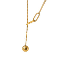 Aurevina Water Drop Golden Necklace