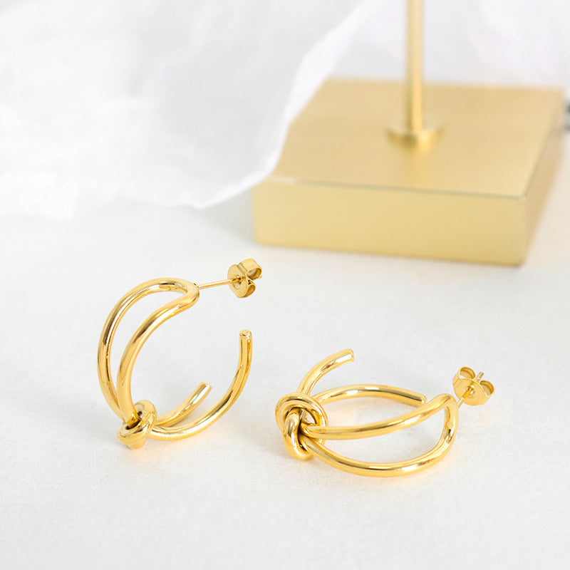 Aurevina Knot Hoop Earrings