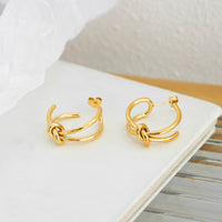 Aurevina Knot Hoop Earrings