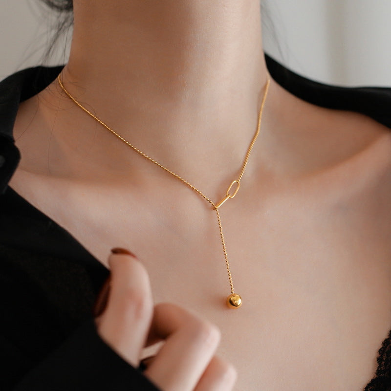 Aurevina Water Drop Golden Necklace