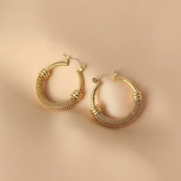 Aurevina Semi Mesh Hoop Earrings