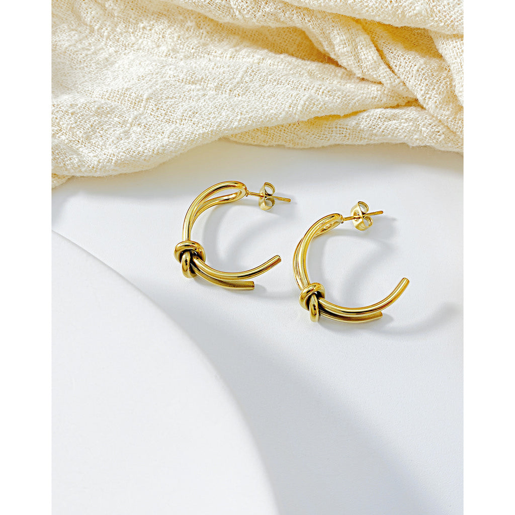 Aurevina Knot Hoop Earrings