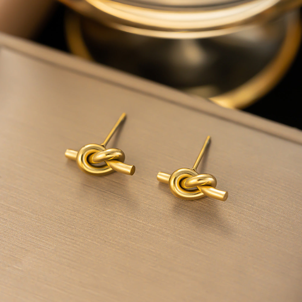 Aurevina Classic Knot Stud Earrings