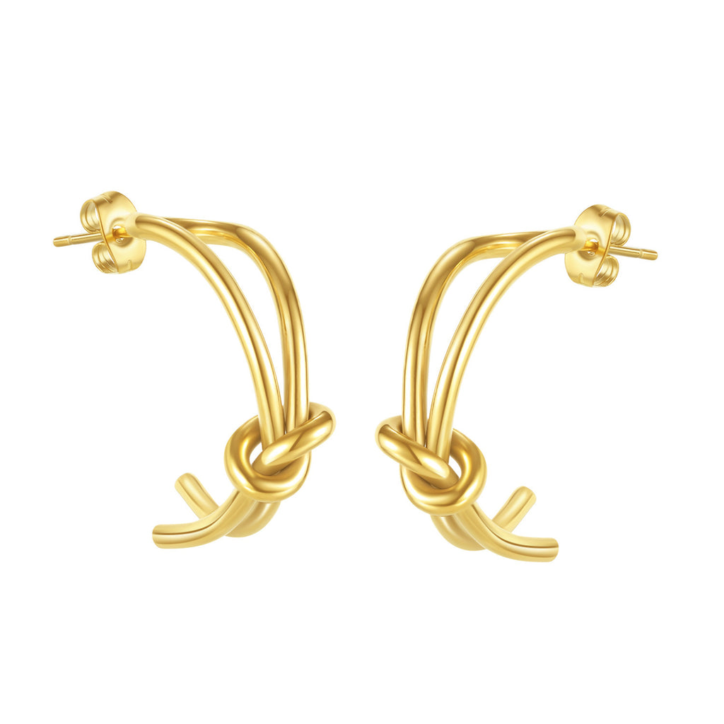 Aurevina Knot Hoop Earrings