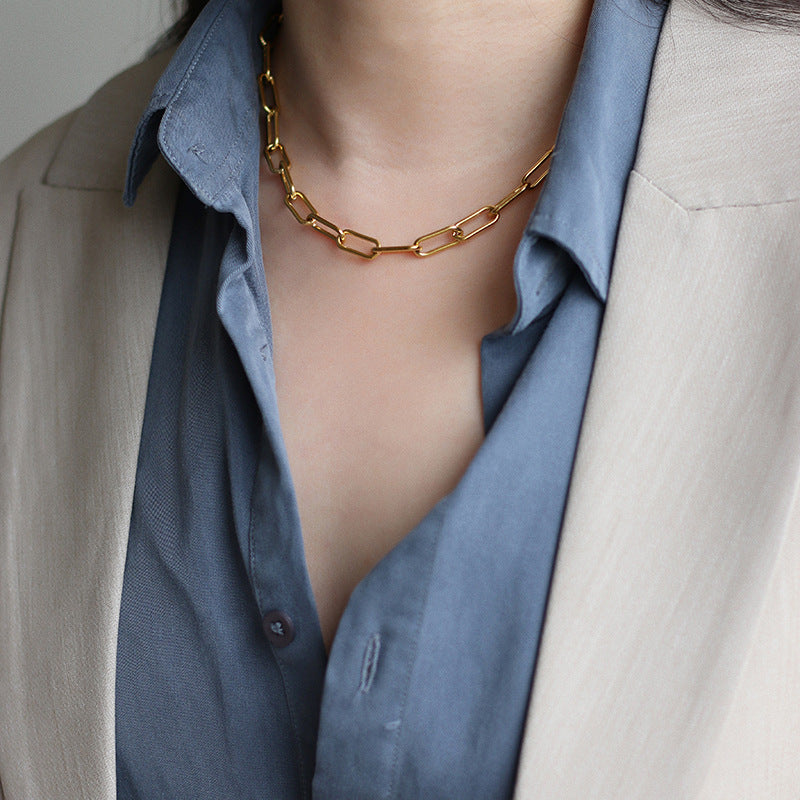 Aurevina Classic Golden Chain Necklace